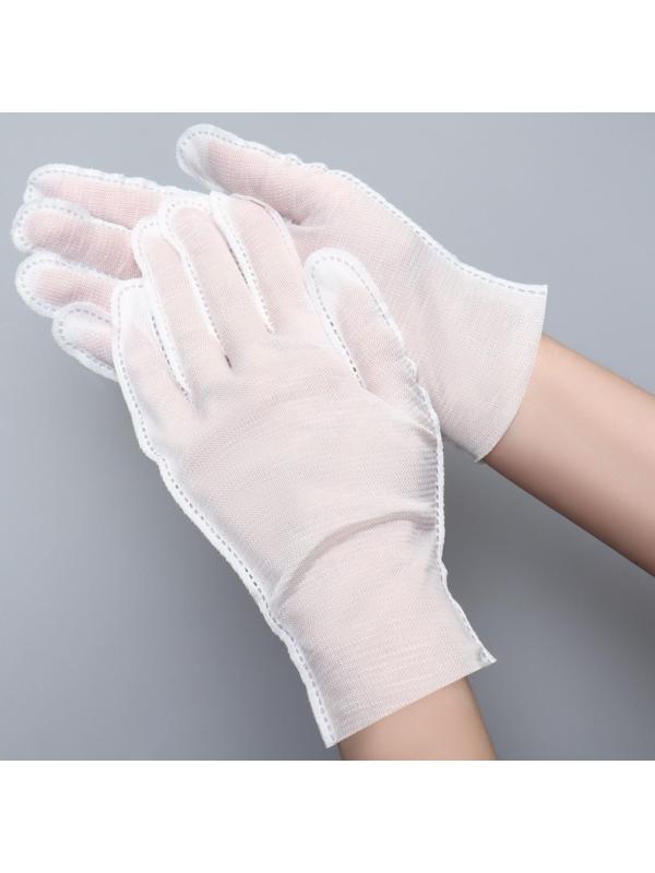 Перчатки хлопковые «Эконом», универсальный размер, пара, фасовка 12 пар, цвет белый