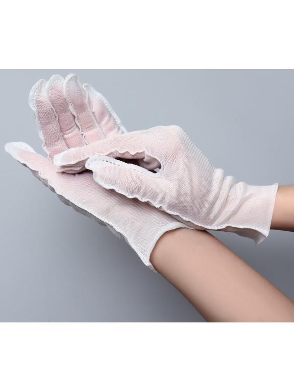 Перчатки хлопковые «Эконом», универсальный размер, пара, фасовка 12 пар, цвет белый