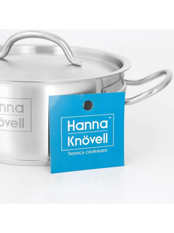 Кастрюля из нержавеющей стали Hanna Knövell с крышкой, 2 л, d=18 см, h=8 см, толщина стенки 0,6 мм, индукция