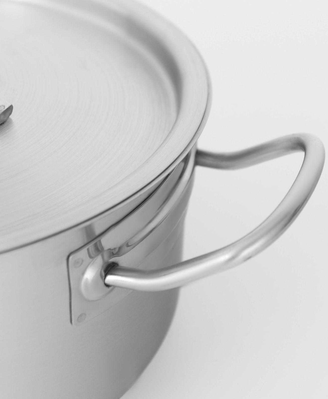 Кастрюля из нержавеющей стали Hanna Knövell с крышкой, 3 л, d=20 см, h=9,5 см, толщина стенки 0,6 мм, индукция