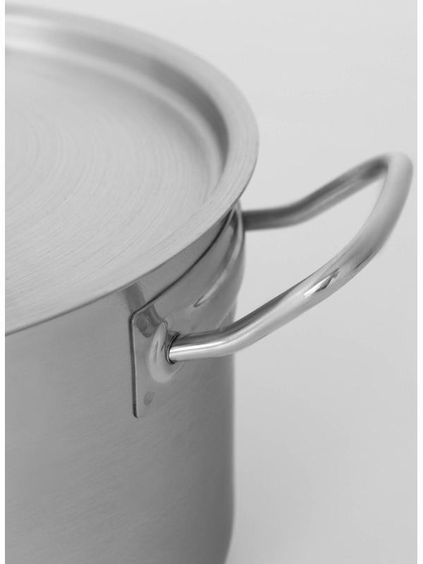 Кастрюля из нержавеющей стали Hanna Knövell с крышкой, 5 л, d=22 см, h=13 см, толщина стенки 0,6 мм, индукция