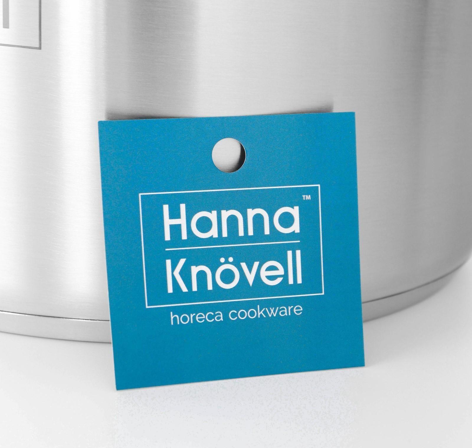 Кастрюля из нержавеющей стали Hanna Knövell с крышкой, 7 л, d=24 см, h=15,5 см, толщина стенки 0,6 мм, индукция