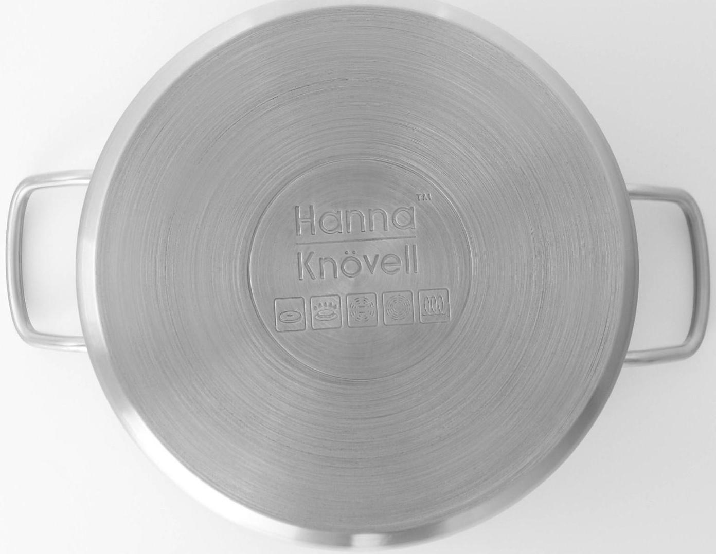 Кастрюля из нержавеющей стали Hanna Knövell с крышкой, 7 л, d=24 см, h=15,5 см, толщина стенки 0,6 мм, индукция