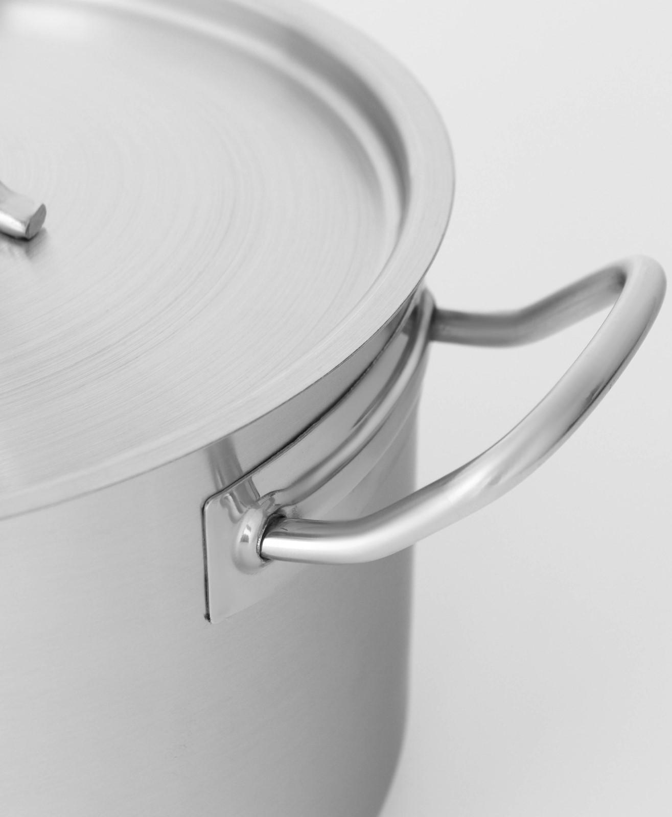 Кастрюля из нержавеющей стали Hanna Knövell с крышкой, 7 л, d=24 см, h=15,5 см, толщина стенки 0,6 мм, индукция