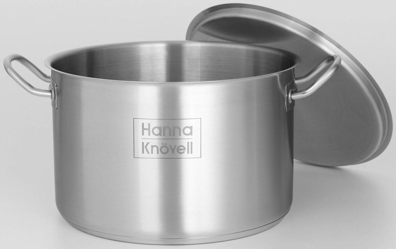 Кастрюля из нержавеющей стали Hanna Knövell с крышкой, 9 л, d=26 см, h=17 см, толщина стенки 0,6 мм, индукция
