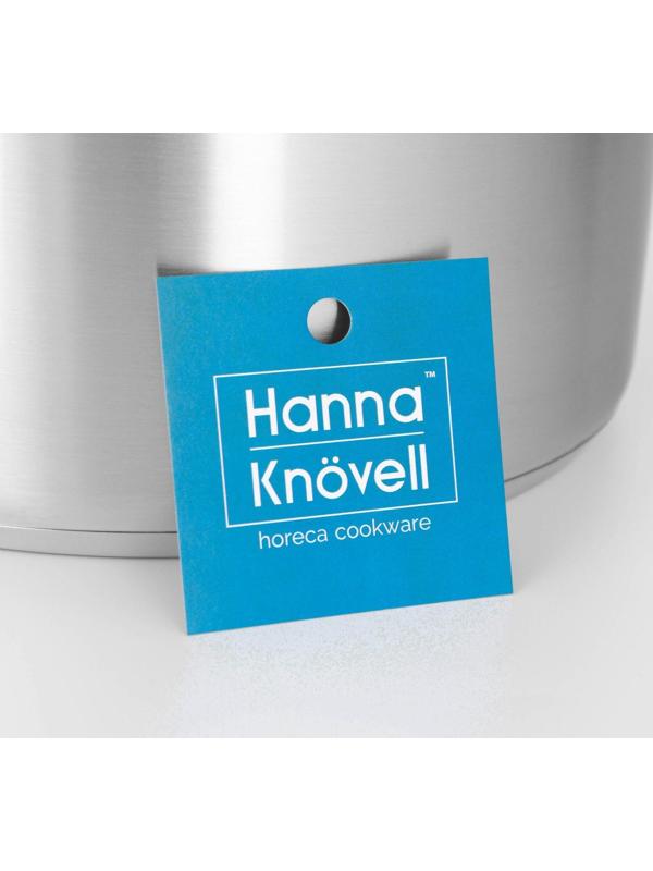 Кастрюля из нержавеющей стали Hanna Knövell с крышкой, 9 л, d=26 см, h=17 см, толщина стенки 0,6 мм, индукция