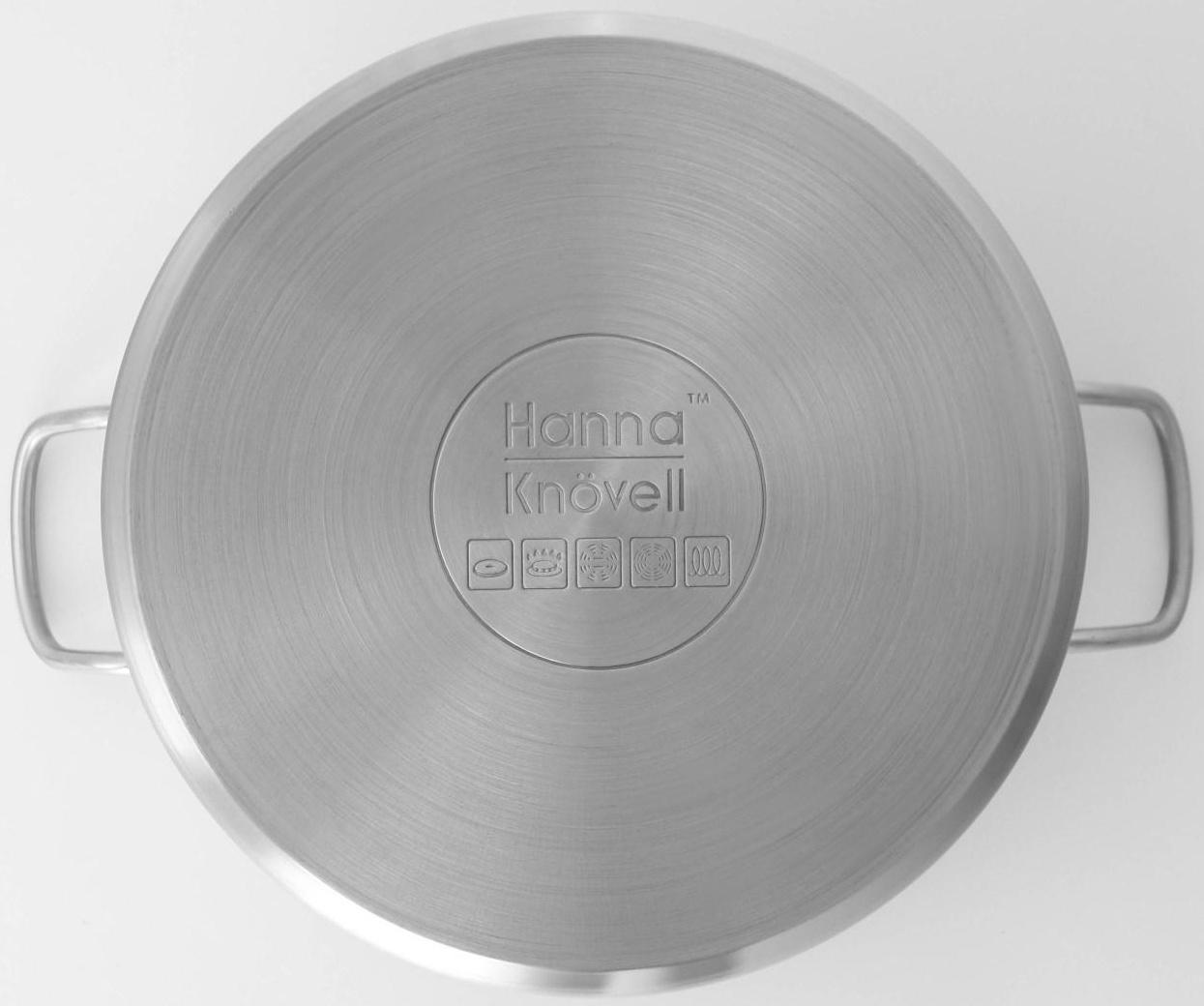 Кастрюля из нержавеющей стали Hanna Knövell с крышкой, 11 л, d=28 см, h=18 см, толщина стенки 0,8 мм, индукция