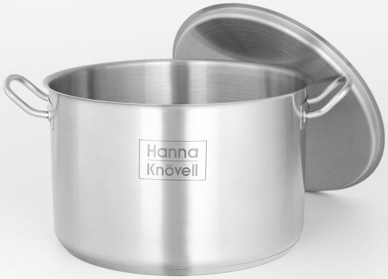 Кастрюля из нержавеющей стали Hanna Knövell с крышкой, 11 л, d=28 см, h=18 см, толщина стенки 0,8 мм, индукция
