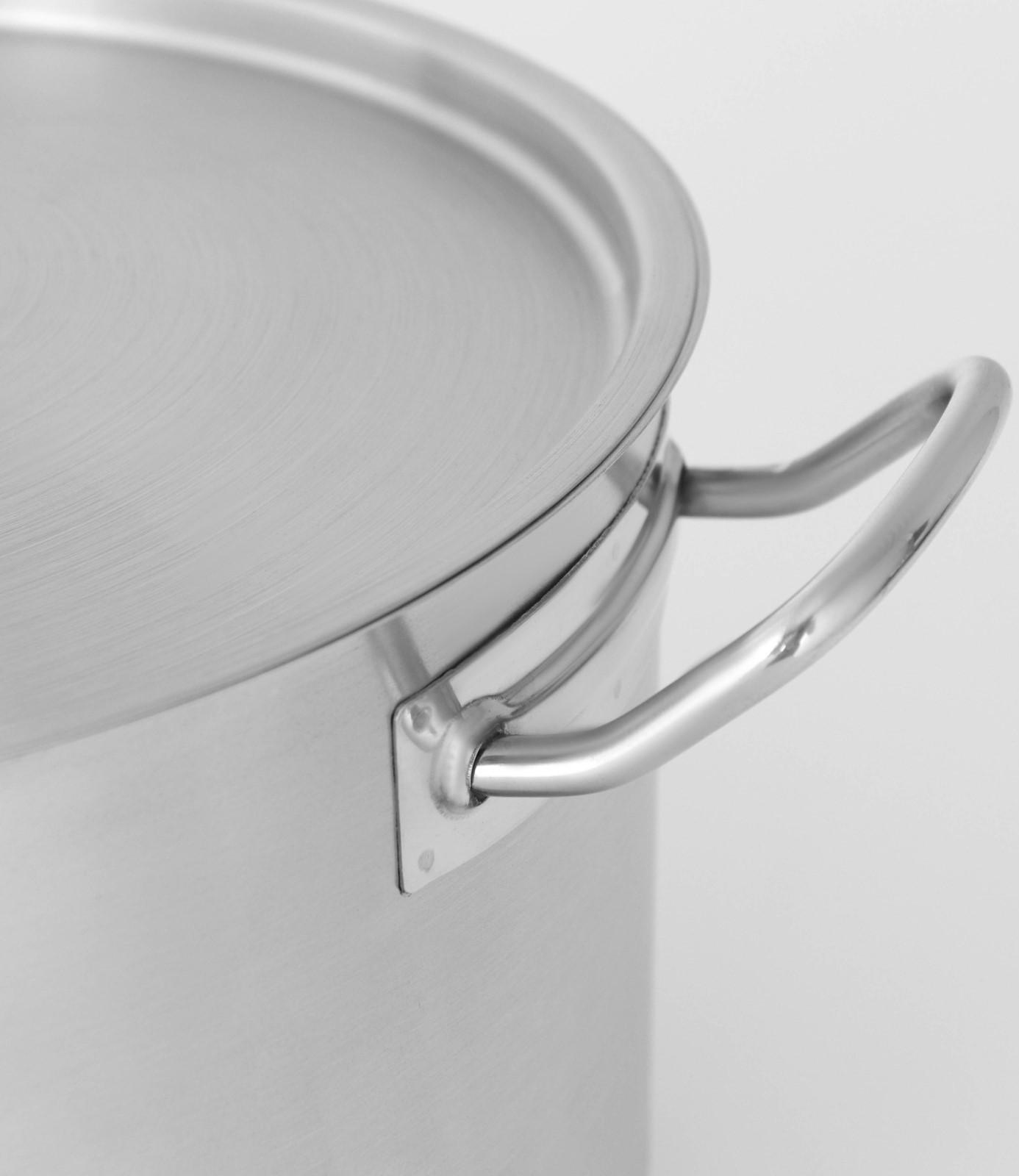 Кастрюля из нержавеющей стали Hanna Knövell с крышкой, 11 л, d=28 см, h=18 см, толщина стенки 0,8 мм, индукция