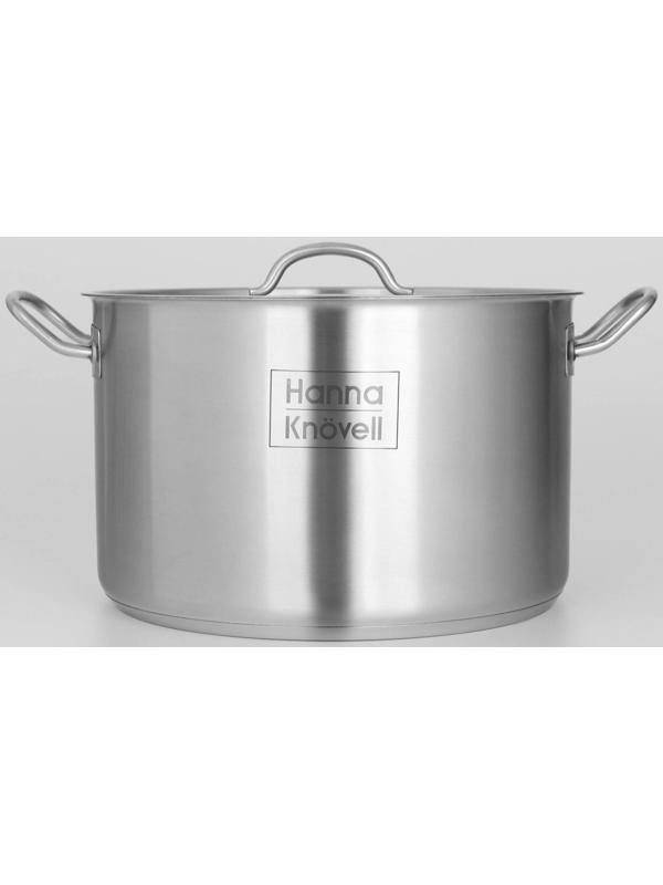 Кастрюля из нержавеющей стали Hanna Knövell с крышкой, 11 л, d=28 см, h=18 см, толщина стенки 0,8 мм, индукция