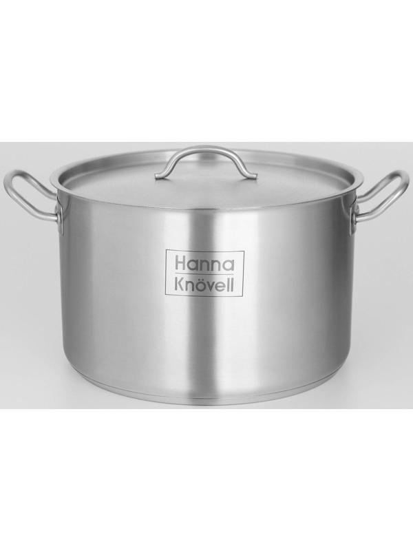 Кастрюля из нержавеющей стали Hanna Knövell с крышкой, 11 л, d=28 см, h=18 см, толщина стенки 0,8 мм, индукция