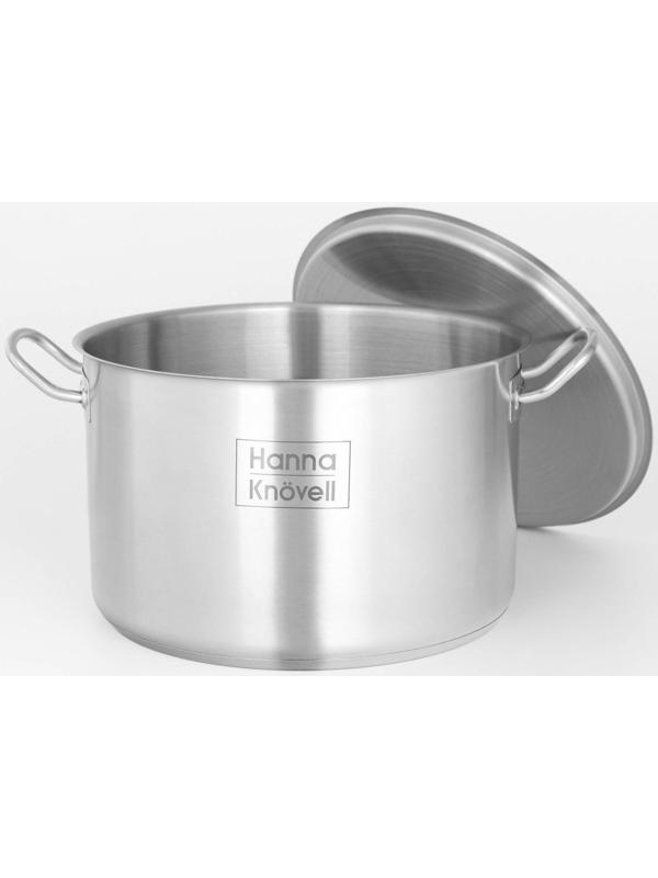 Кастрюля из нержавеющей стали Hanna Knövell с крышкой, 11 л, d=28 см, h=18 см, толщина стенки 0,8 мм, индукция