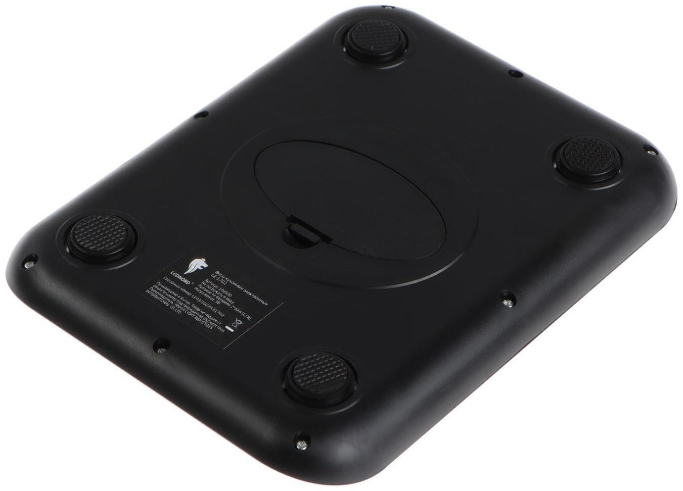 Весы кухонные Leonord LE-1702, электронные, до 5 кг, LCD дисплей, серебристые