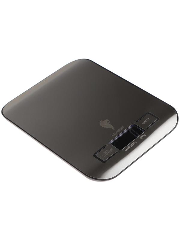 Весы кухонные Leonord LE-1702, электронные, до 5 кг, LCD дисплей, серебристые