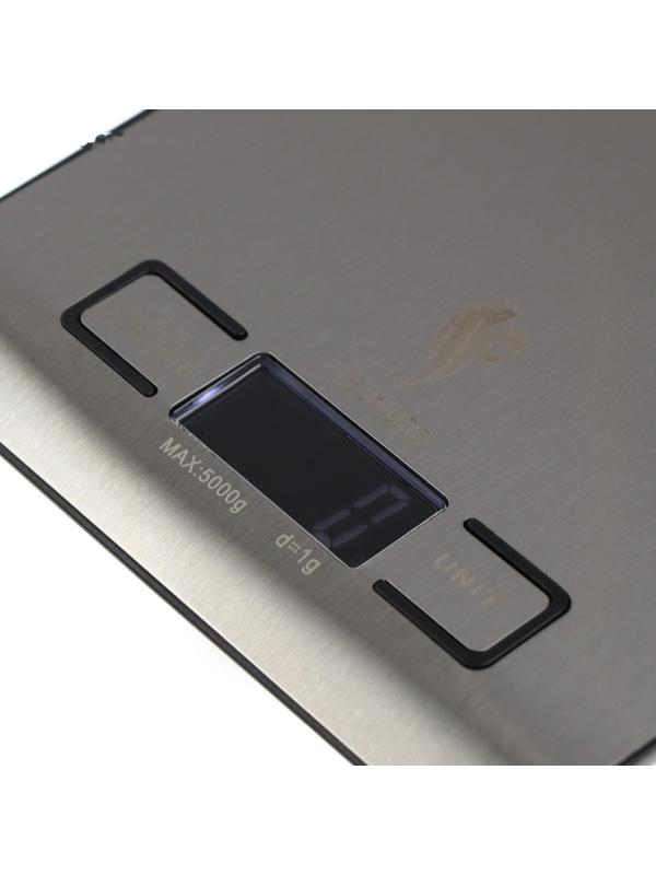 Весы кухонные Leonord LE-1702, электронные, до 5 кг, LCD дисплей, серебристые