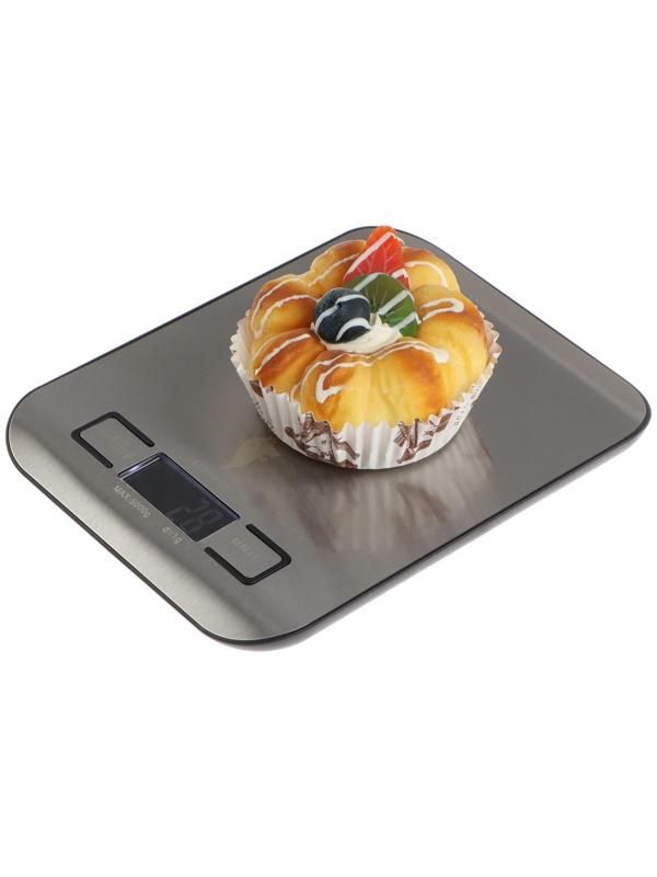 Весы кухонные Leonord LE-1702, электронные, до 5 кг, LCD дисплей, серебристые