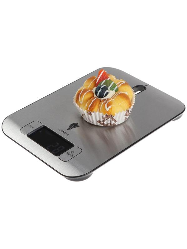 Весы кухонные Leonord LE-1705, электронные, до 5 кг, LCD дисплей, серебристые