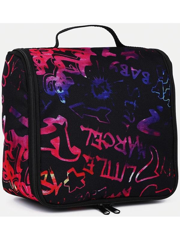 Косметичка-несессер на молнии, с подкладом, цвет чёрный