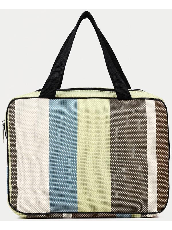 Косметичка на молнии, цвет зелёный/коричневый