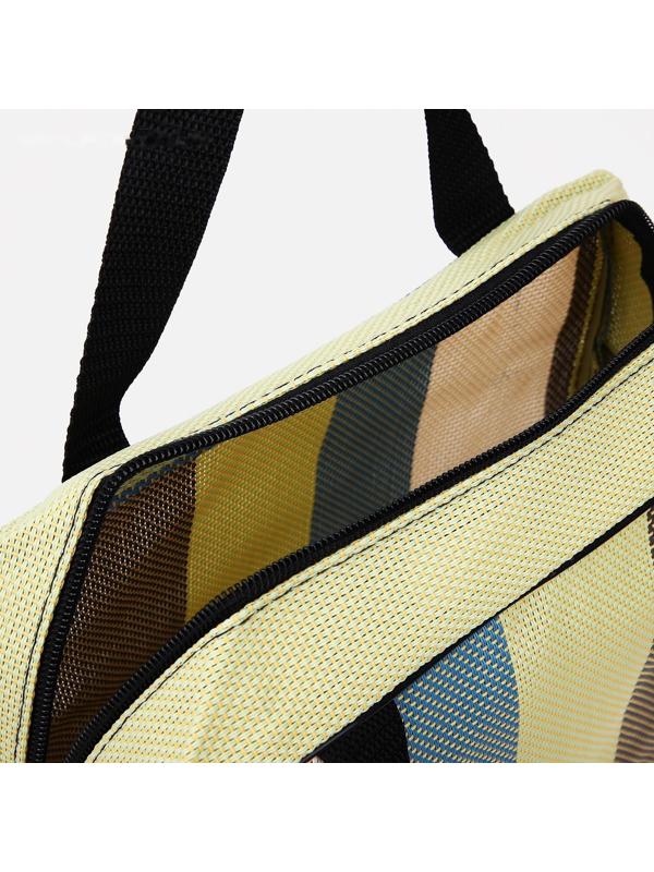 Косметичка на молнии, цвет зелёный/коричневый