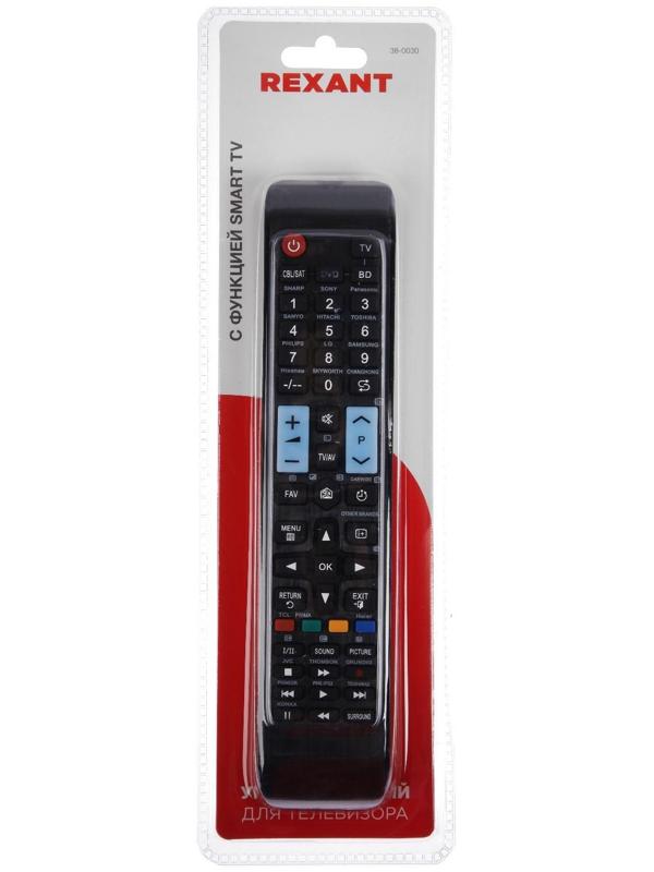 Пульт ДУ REXANT ST-01, с функцией Smart TV, универсальный, черный