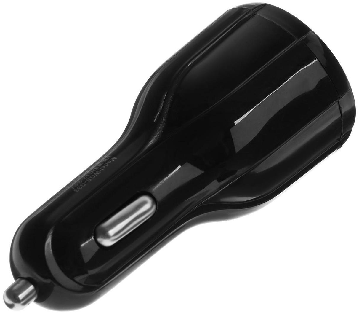 Зарядное устройство Cartage, 12-24 В, 2 USB 3.1 А, черный