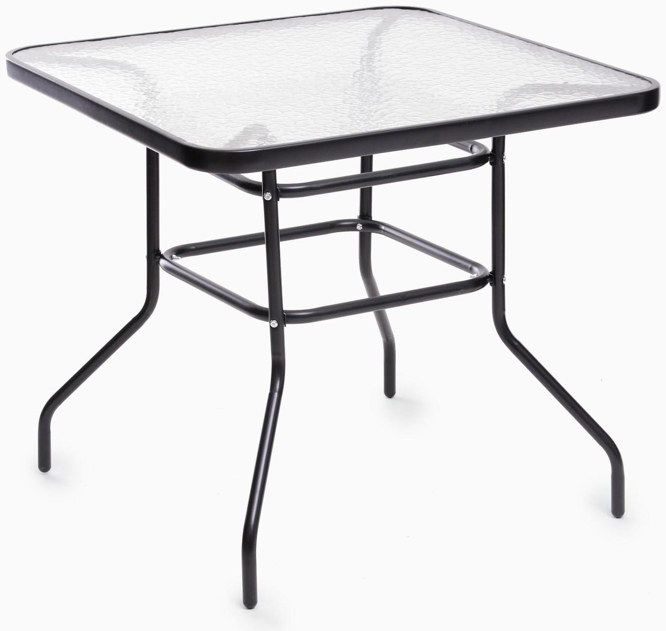 Стол садовый, черный, 80 х 80 х 73 см