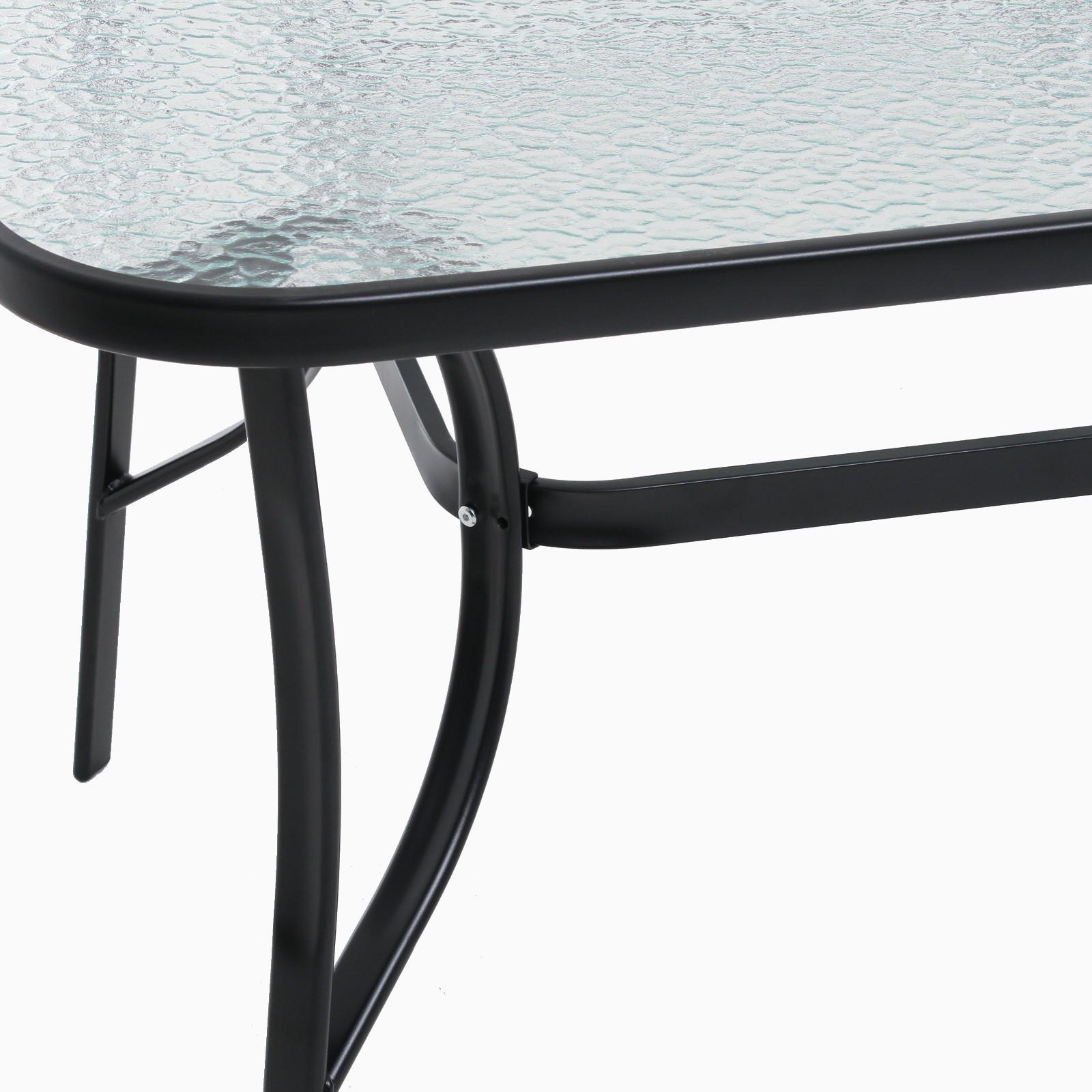 Стол садовый, черный 150 х 90 х 73 см