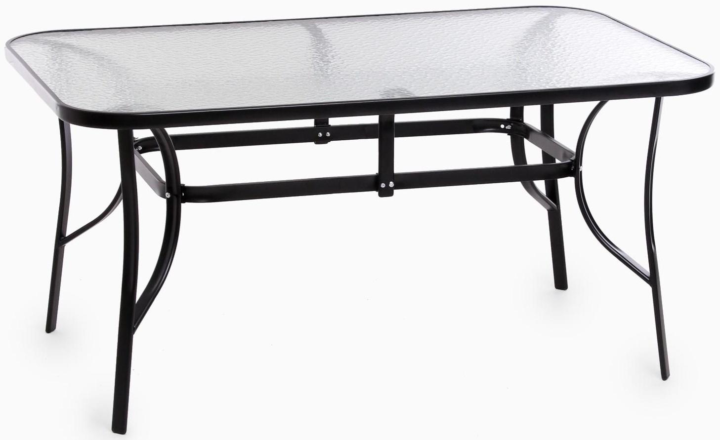 Стол садовый, черный 150 х 90 х 73 см