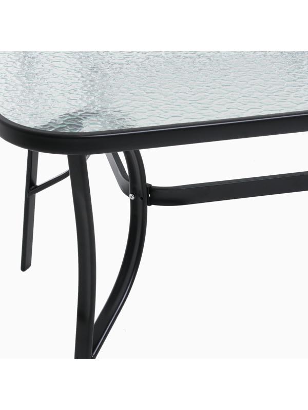 Стол садовый, черный 150 х 90 х 73 см