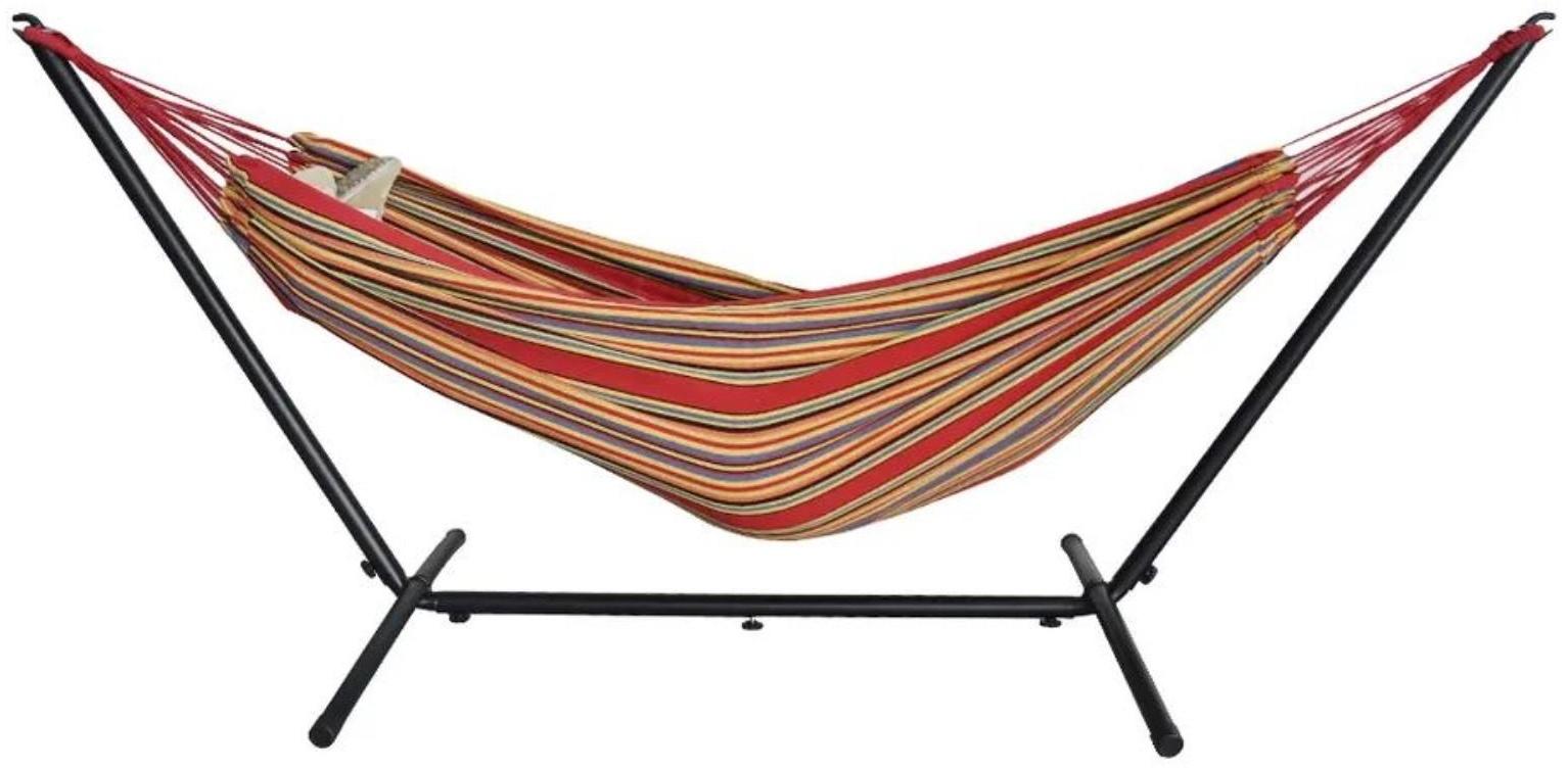 Подставка для гамака, черная, 300 х 120 х 107 см