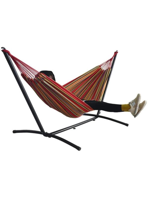 Подставка для гамака, черная, 300 х 120 х 107 см
