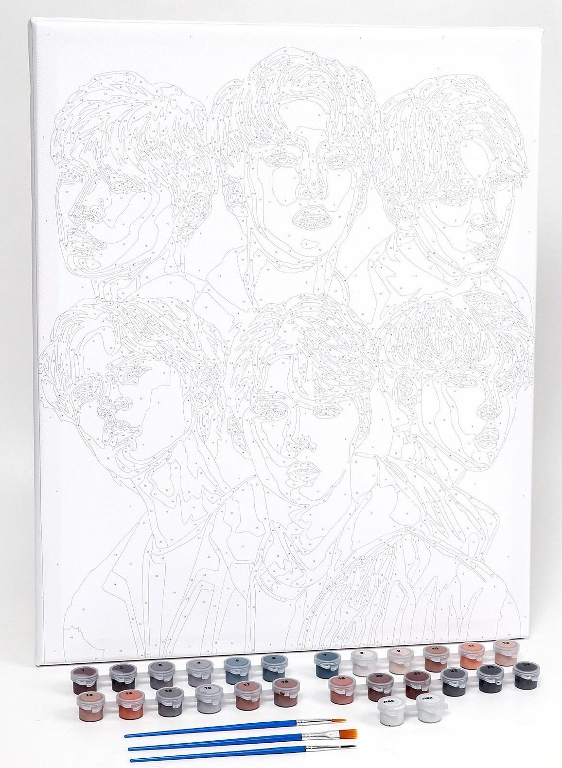 Картина по номерам на холсте с подрамником «Корейская группа», 40х50 см