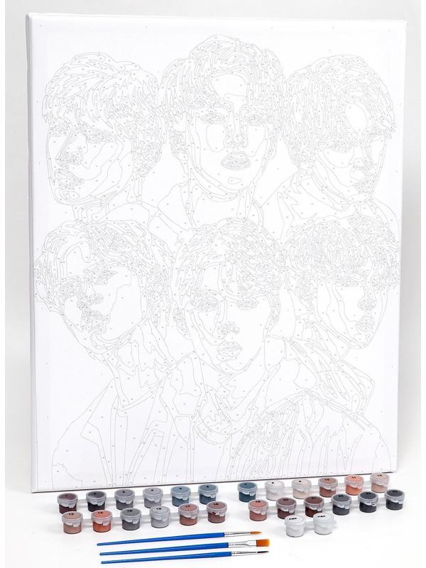 Картина по номерам на холсте с подрамником «Корейская группа», 40х50 см