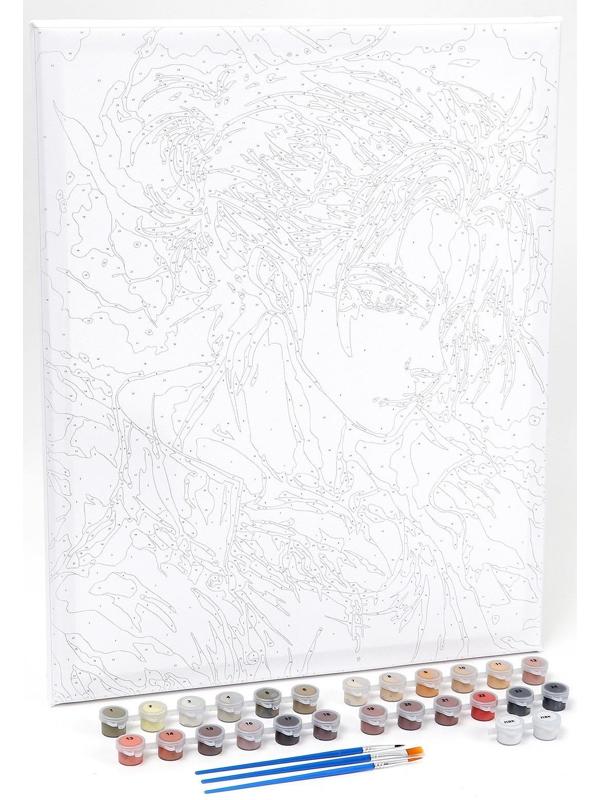 Картина по номерам на холсте с подрамником «Воин в огне», 40х50 см