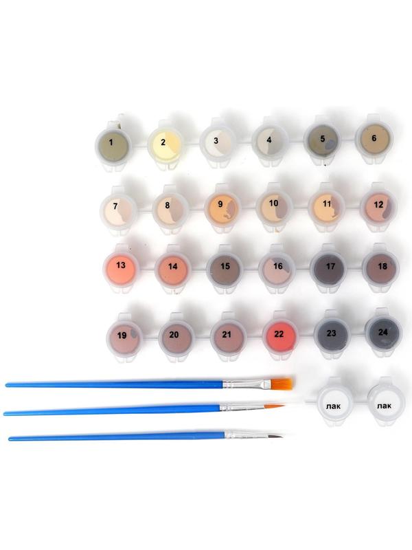 Картина по номерам на холсте с подрамником «Воин в огне», 40х50 см