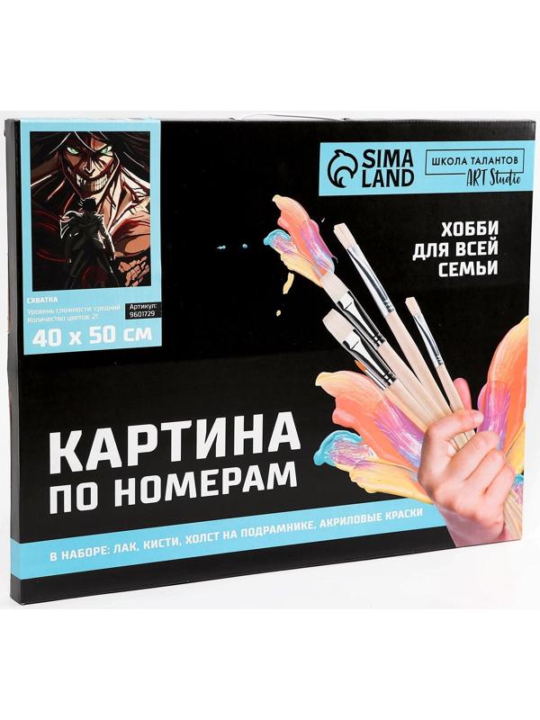 Картина по номерам на холсте с подрамником «Схватка», 40х50 см