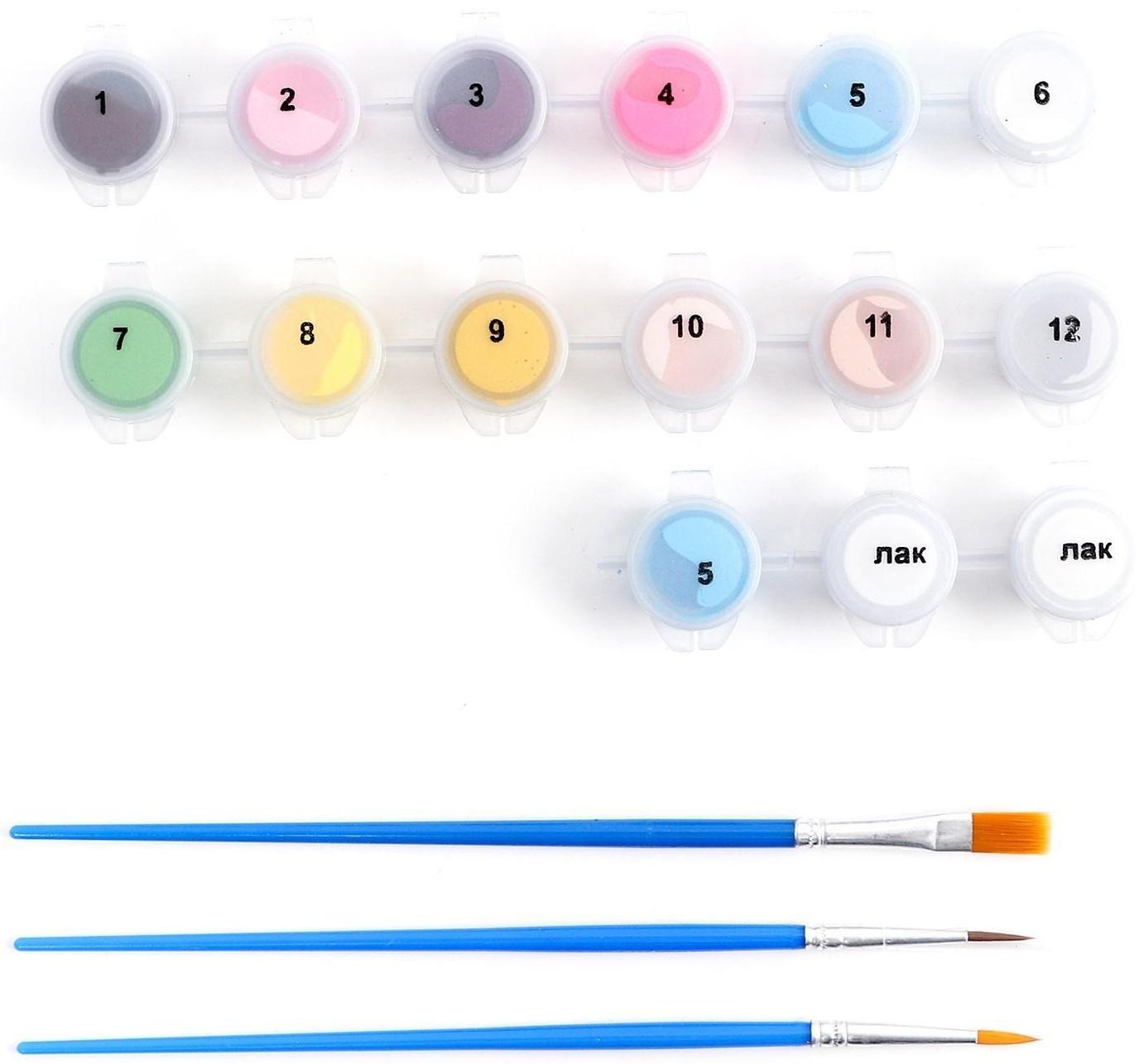 Картина по номерам на холсте с подрамником «Лунная принцесса», 30х40 см, в пленке