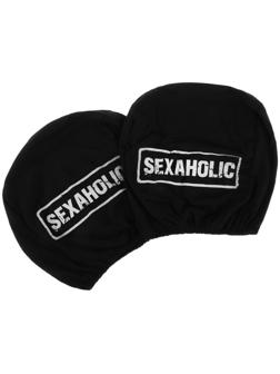 Чехлы на подголовник Сексоголик, черные, набор 2 шт