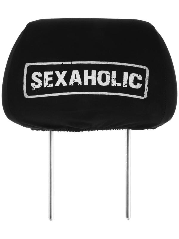 Чехлы на подголовник Сексоголик, черные, набор 2 шт