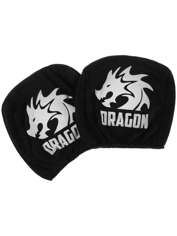 Чехлы на подголовник Дракон, черные, набор 2 шт