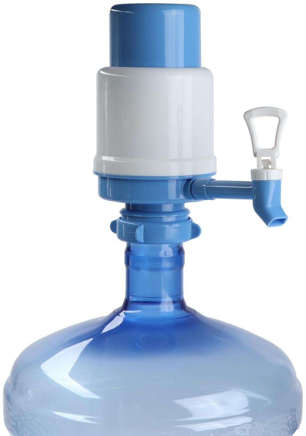 Помпа для воды LESOTO Comfort, механическая, под бутыль от 11 до 19 л, голубая