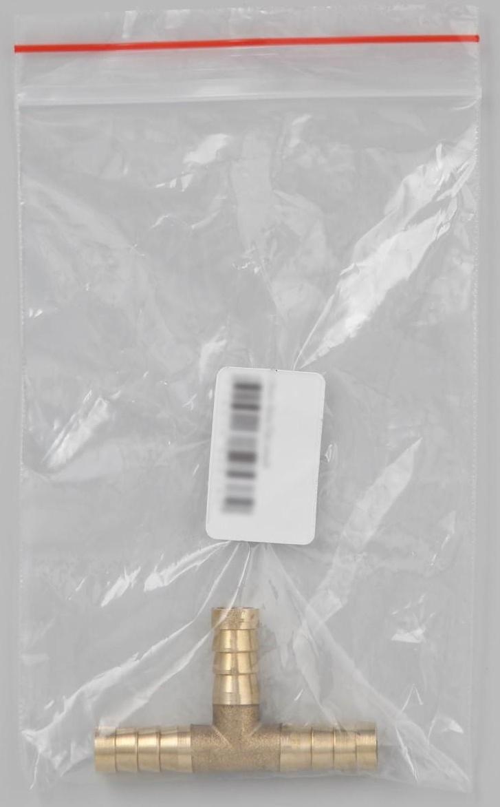 Тройник латунный на трубку, d=8 мм