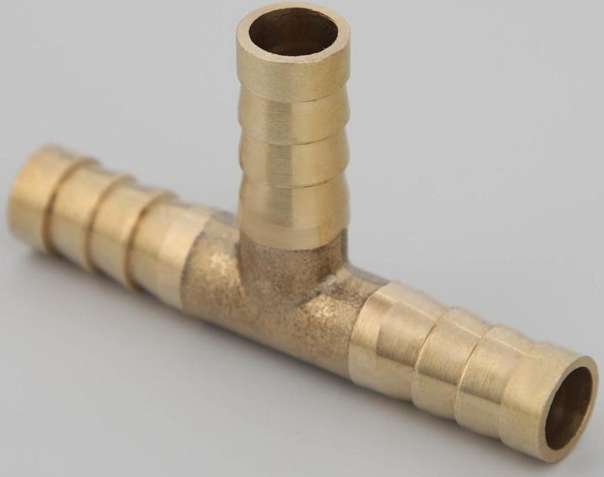 Тройник латунный на трубку, d=8 мм