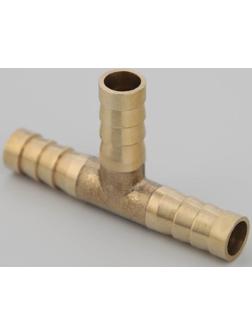 Тройник латунный на трубку, d=8 мм