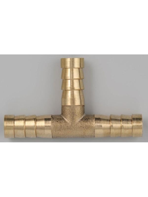 Тройник латунный на трубку, d=8 мм