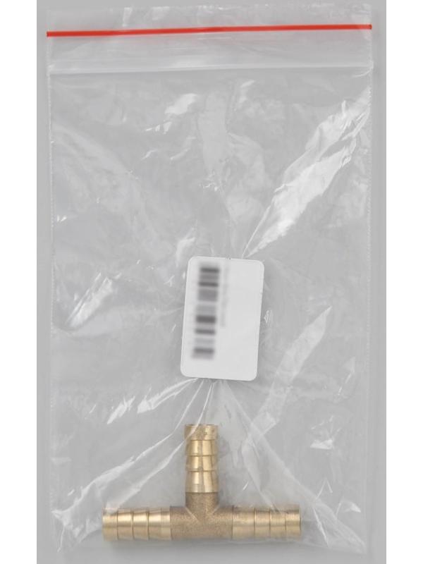 Тройник латунный на трубку, d=8 мм