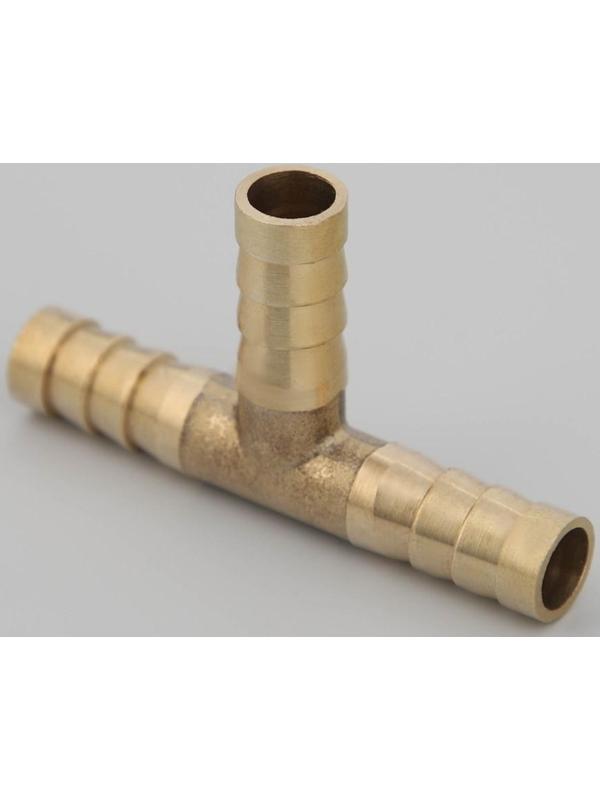 Тройник латунный на трубку, d=8 мм