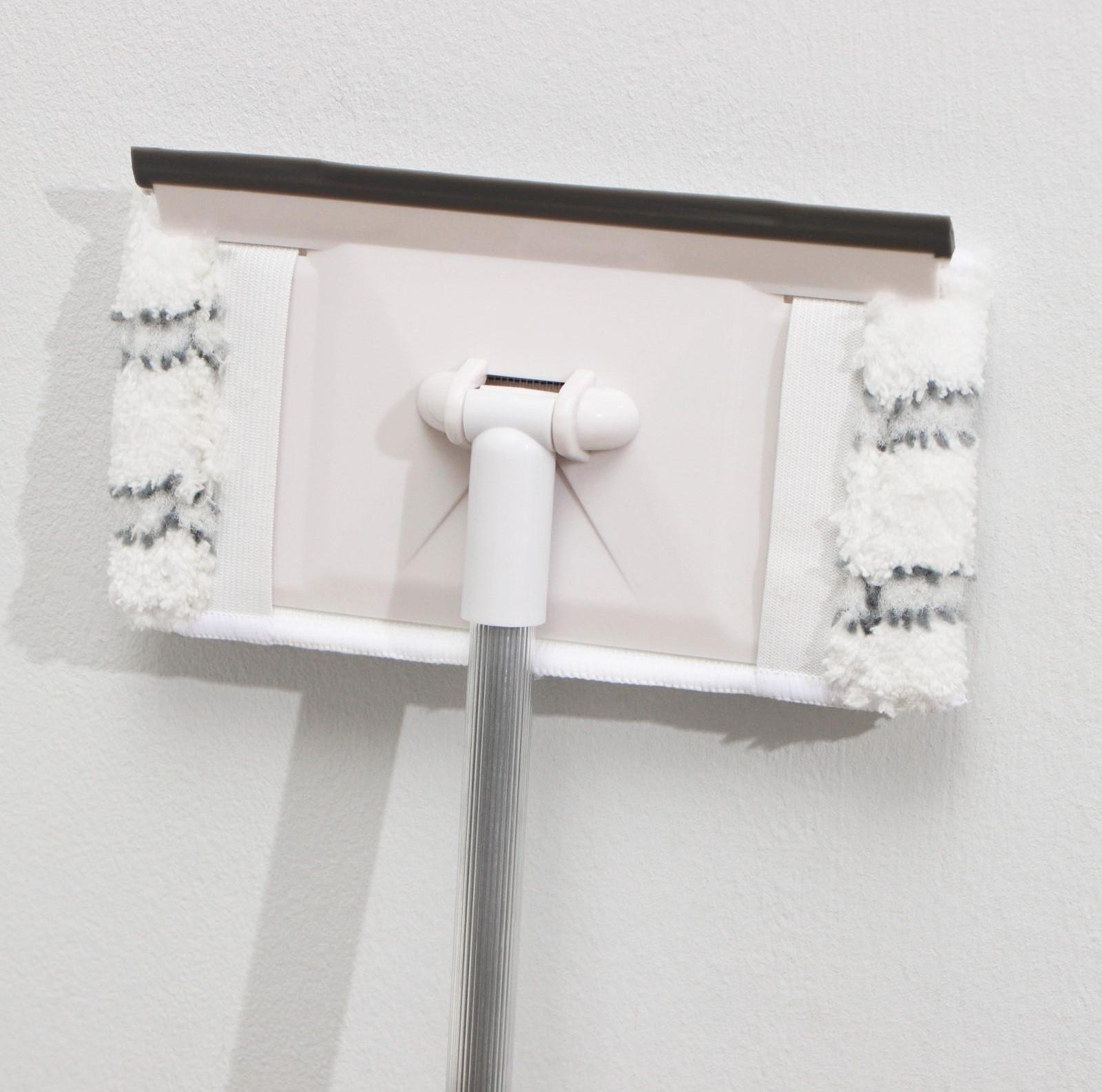 Окномойка с алюминиевым черенком Raccoon, телескопическая ручка, насадка микрофибра, 20,5×12×59(103) см