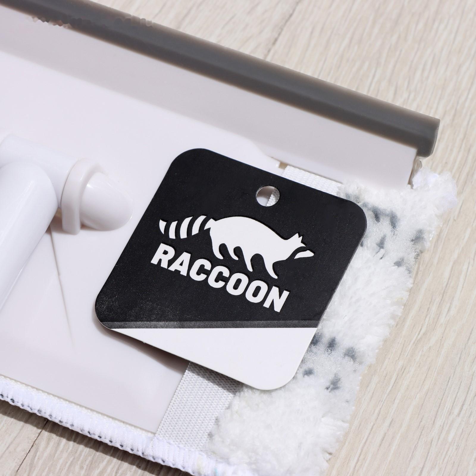 Окномойка с алюминиевым черенком Raccoon, телескопическая ручка, насадка микрофибра, 20,5×12×59(103) см